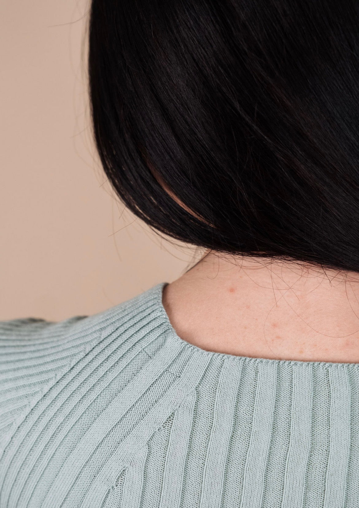 Fitted short sleeve ribbed knit midi dress with crew neckline – The Valencia Dress by Iris & Loom